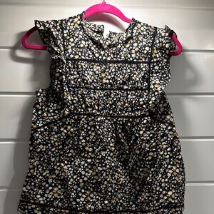 Rails Kids Floral Top - Black and Yellow